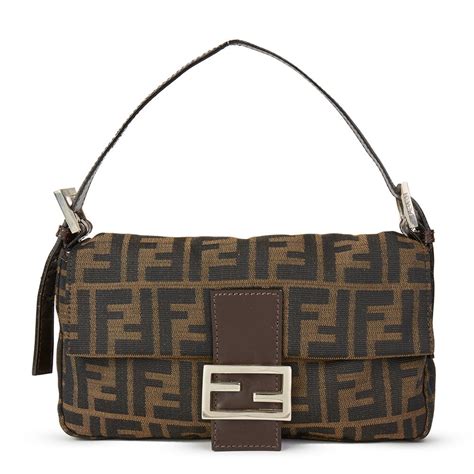 fendi monogram bag second hand|Fendi flat baguette.